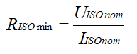 Минимальное сопротивление изоляции