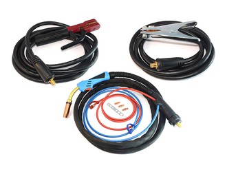 Горелка 401D с водяным охлаждением, кабель с клеммой заземления и кабель с электрододержателем