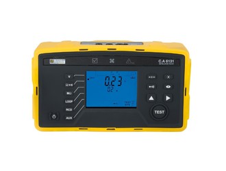 Измеритель параметров безопасности электроустановок CA6131, токи КЗ, тест УЗО