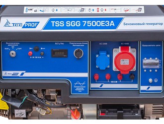 Бензогенератор TSS SGG 7500Е3A панель управления с розетками