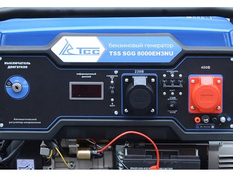Бензогенератор TSS SGG 8000EH3NU панель управления с розетками